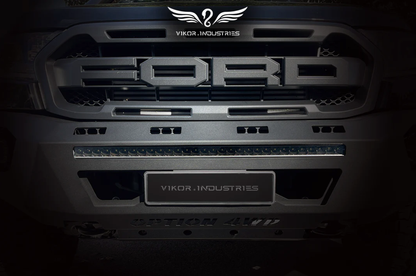 NEXT-GEN BEHIND GRILL LED LIGHT BAR AND BRACKETS 2023+ ( RAPTOR & RANGER )