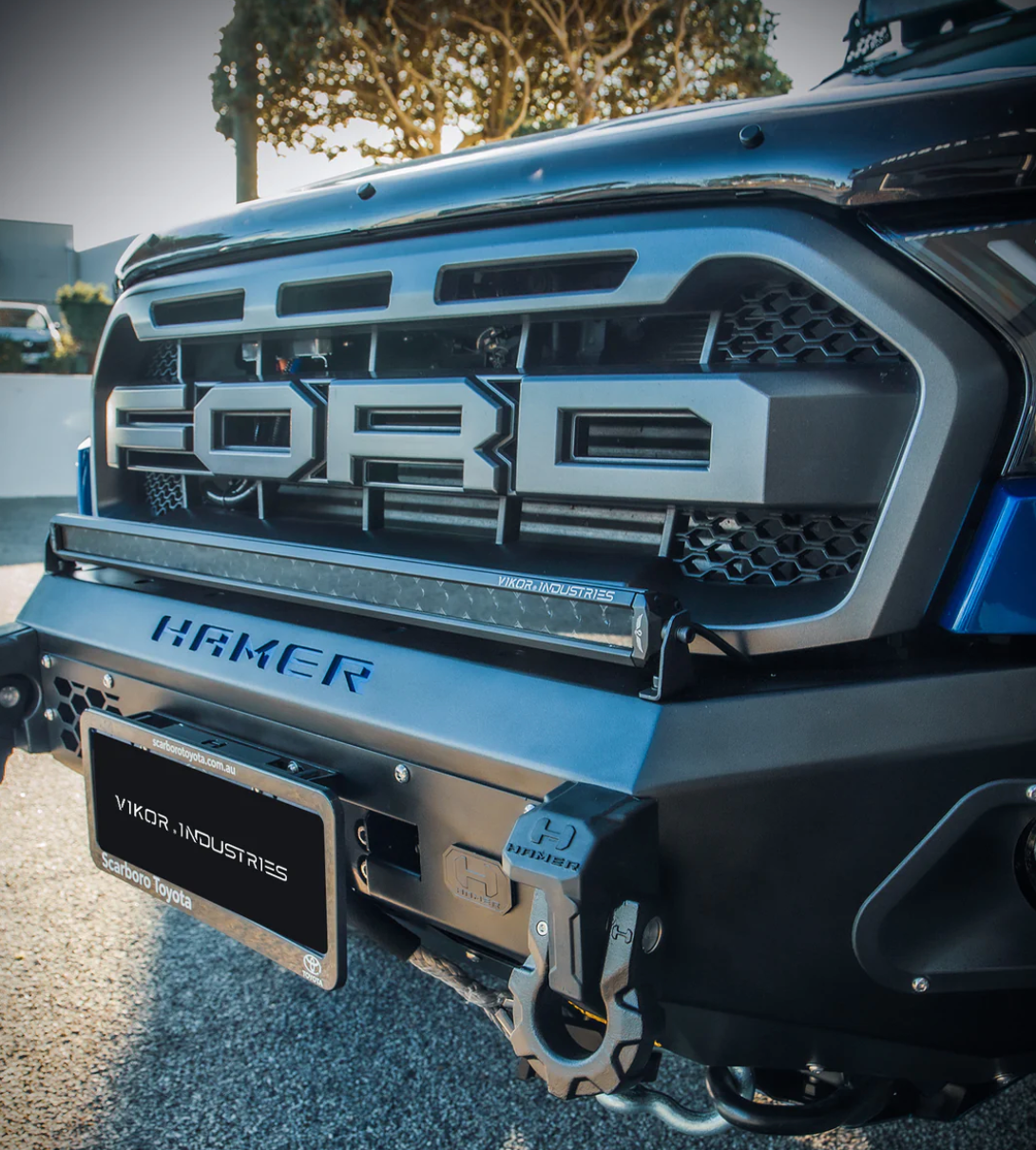 NEXT-GEN BEHIND GRILL LED LIGHT BAR AND BRACKETS 2023+ ( RAPTOR & RANGER )