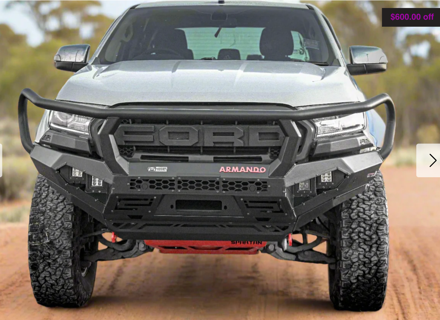 ARMANDO - Hoop Spartan Bull Bar to Suit Ford Ranger PX 2015-2022