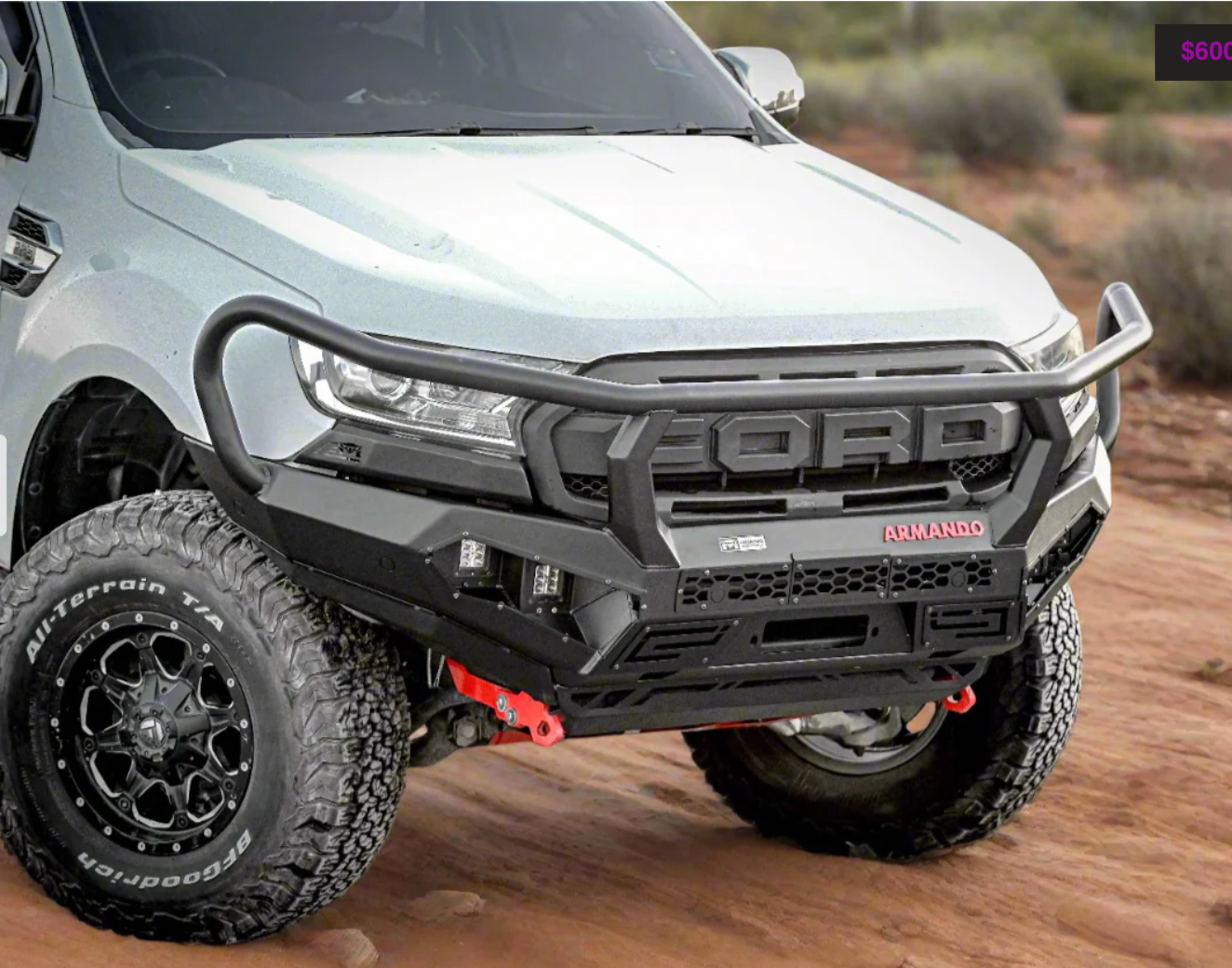ARMANDO - Hoop Spartan Bull Bar to Suit Ford Ranger PX 2015-2022