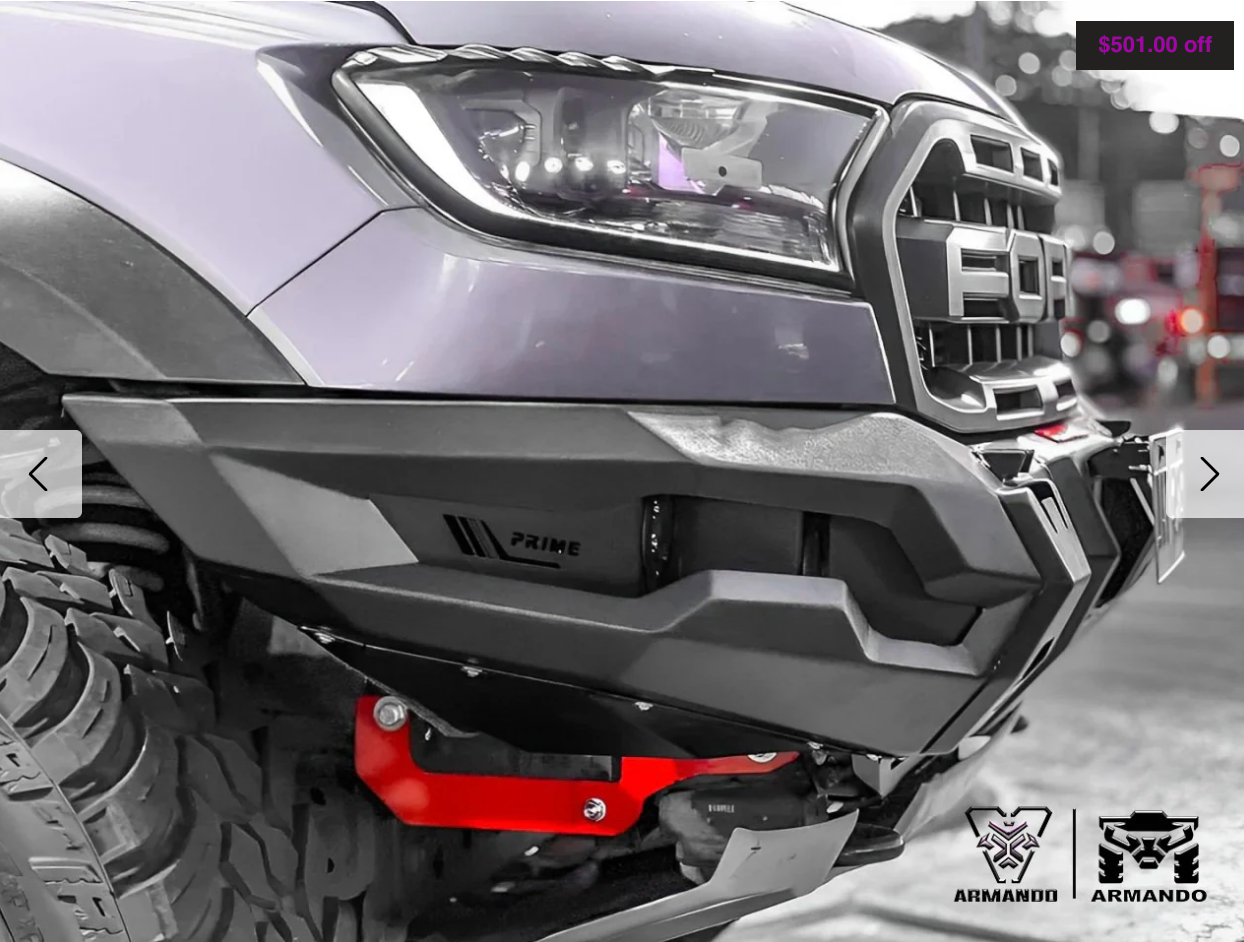 ARMANDO - Prime Bull Bar to suit Ford Ranger Raptor 2018-2022 V.2