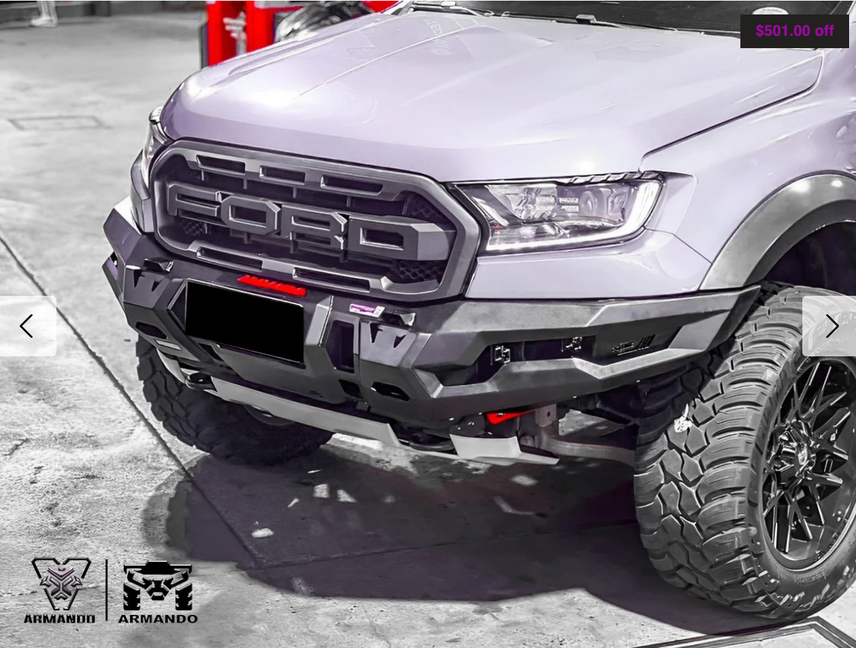 ARMANDO - Prime Bull Bar to suit Ford Ranger Raptor 2018-2022 V.2