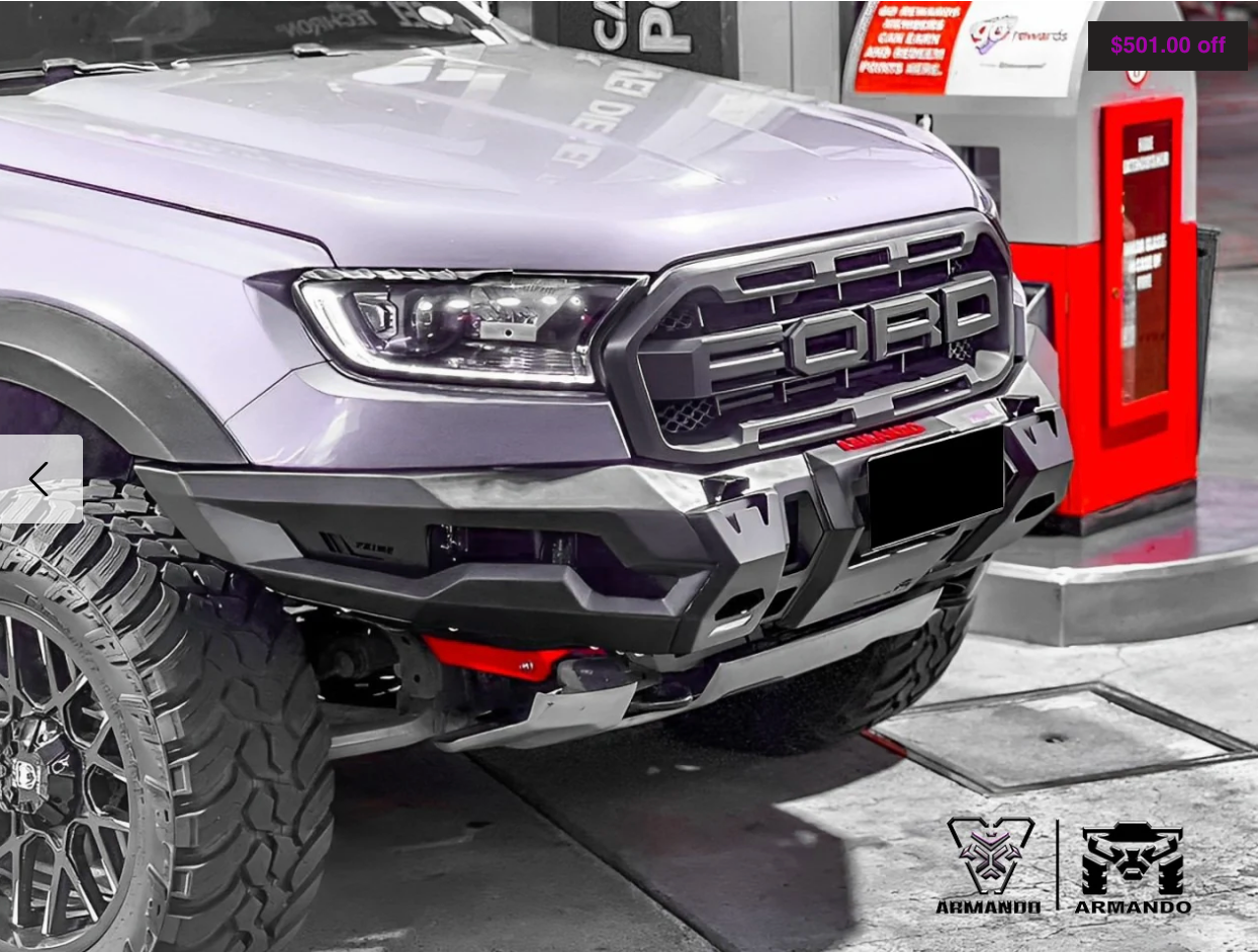 ARMANDO - Prime Bull Bar to suit Ford Ranger Raptor 2018-2022 V.2