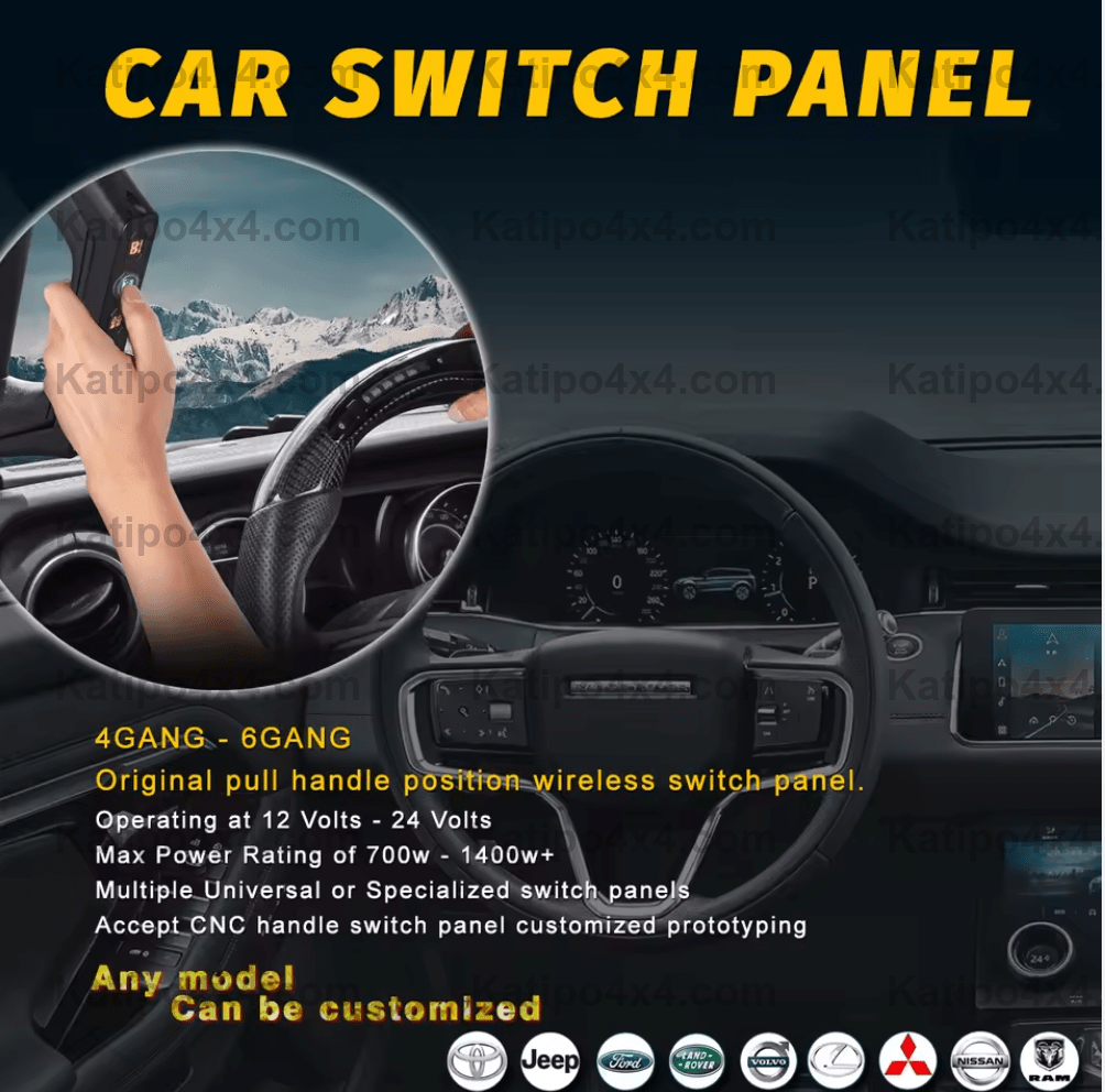 2015+ FORD RANGER, EVEREST & RAPTOR WIRELESS AUX SWITCH GRAB HANDLE SWITCH PANEL