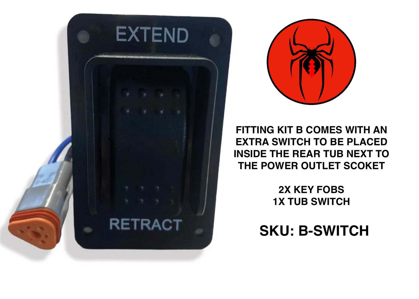 Electric Wildtrak Roller Lid Wire loom & Wireless KEY FOB controller ( Fit you own lid )