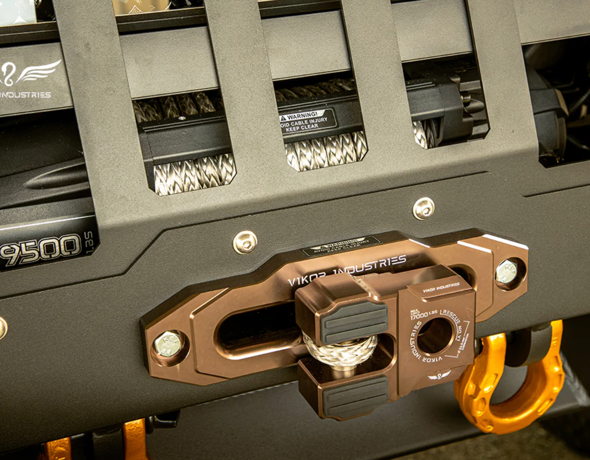 VIKOR INDUSTRIES Rescue VI Winch – 12,000lb Synthetic Rope (4×4 Winch)