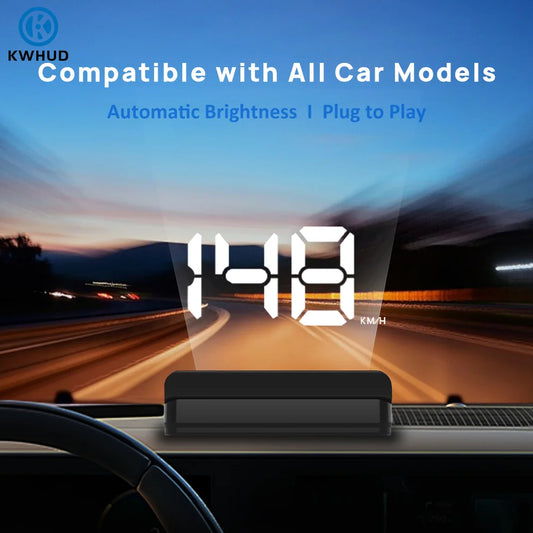 HUD Head-up Display Car GPS Digital Speedometer Universal ( Plug & Play ) USB PORT