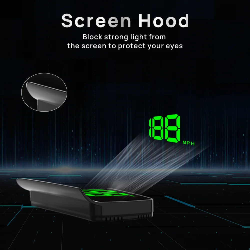 HUD Head-up Display Car GPS Digital Speedometer Universal ( Plug & Play ) USB PORT