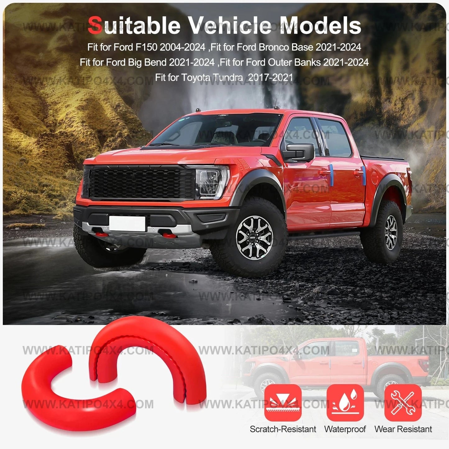 Tow Mount Covers for Ford RANGER RAPTOR Tow Hook Cover ( Pair ) FREE Worldwide shipping