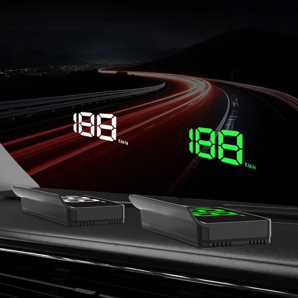 HUD Head-up Display Car GPS Digital Speedometer Universal ( Plug & Play ) USB PORT