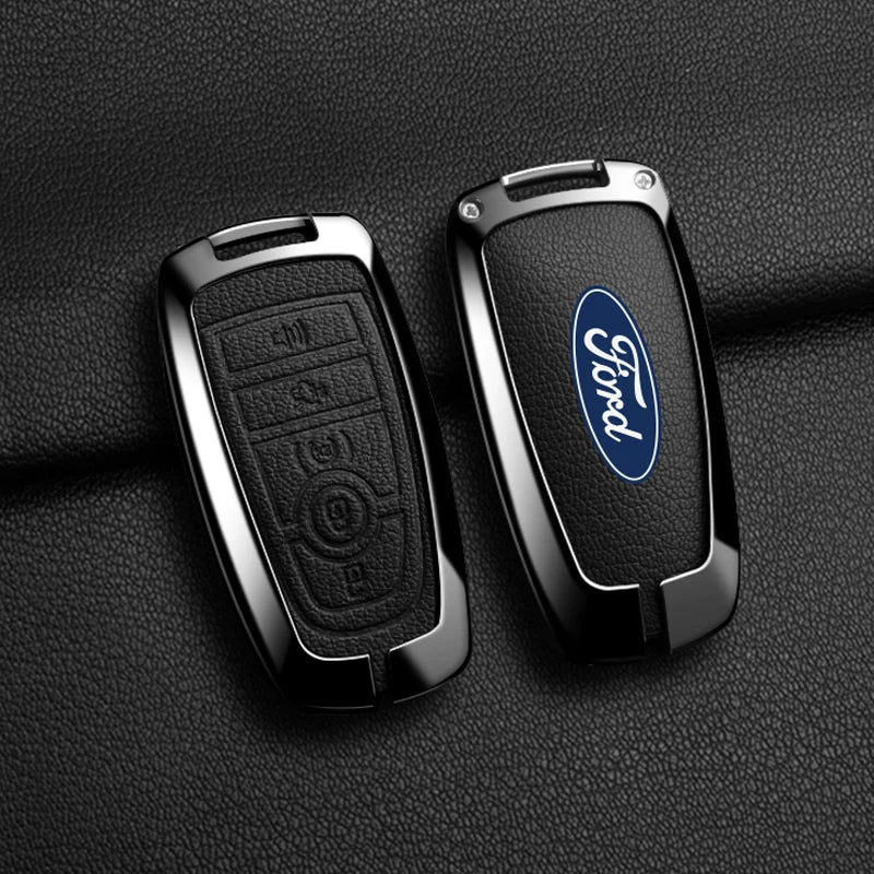 Premium key fob Cover in Alloy & Leather for 2022+ FORD RANGER, EVEREST & RAPTOR ( FREE WORLDWIDE SHIPPING )