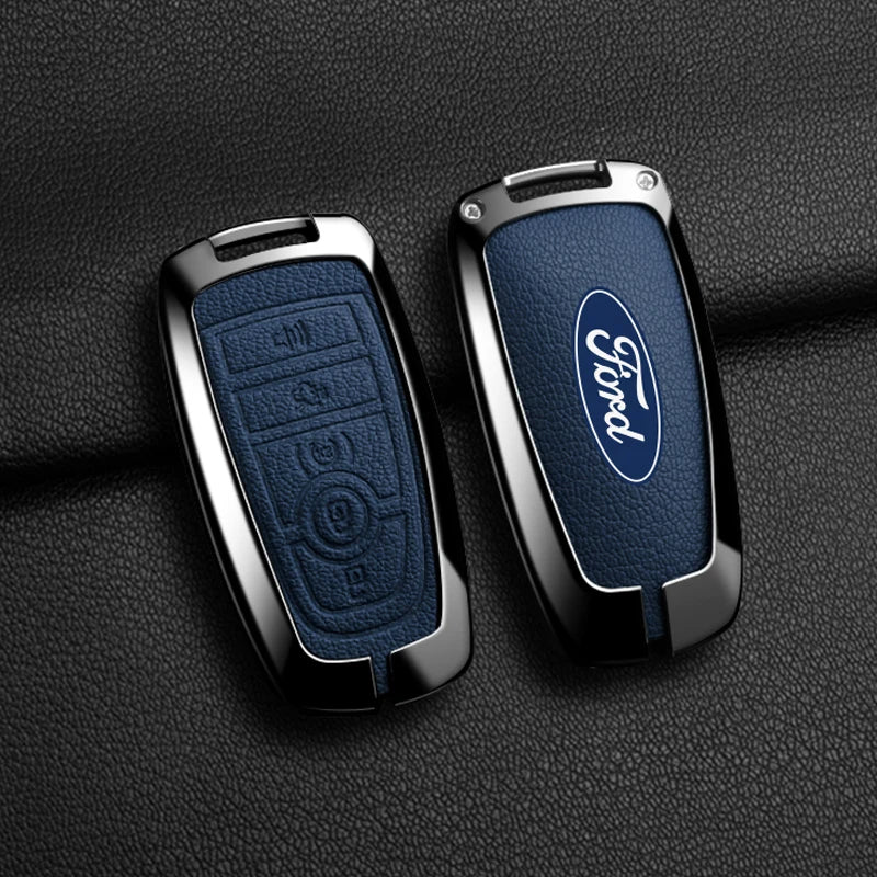 Premium key fob Cover in Alloy & Leather for 2022+ FORD RANGER, EVEREST & RAPTOR ( FREE WORLDWIDE SHIPPING )