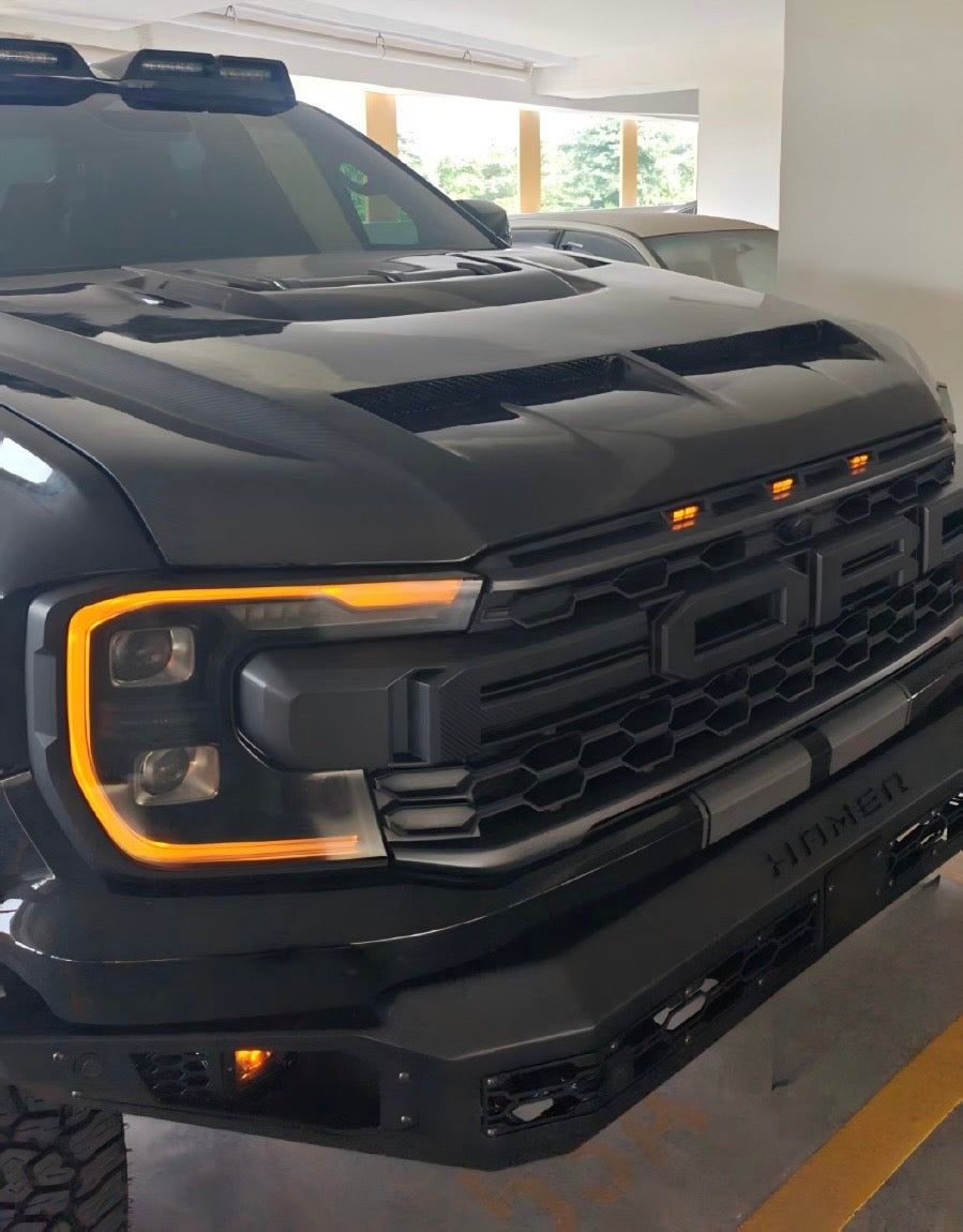 VENOM EDITION DRL — Unleashed!  Amber Grill Lights & Daytime Running Light Package Kit for 2022+ Ford Ranger Raptor NEXT-GEN