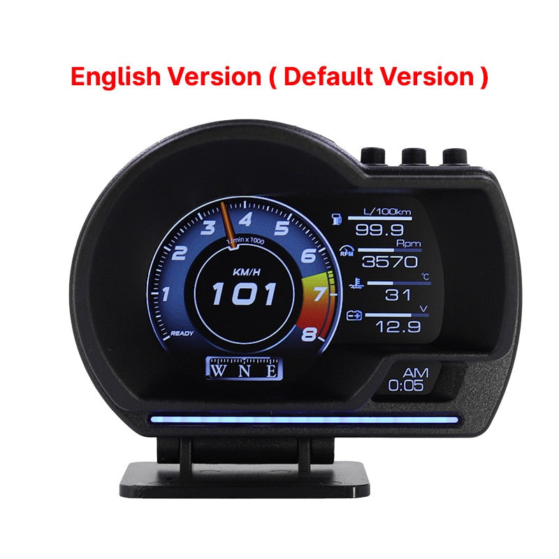 OBD2+GPS Smart Car HUD Gauge Digital Odometer, Turbo boost, Oil Temp & More