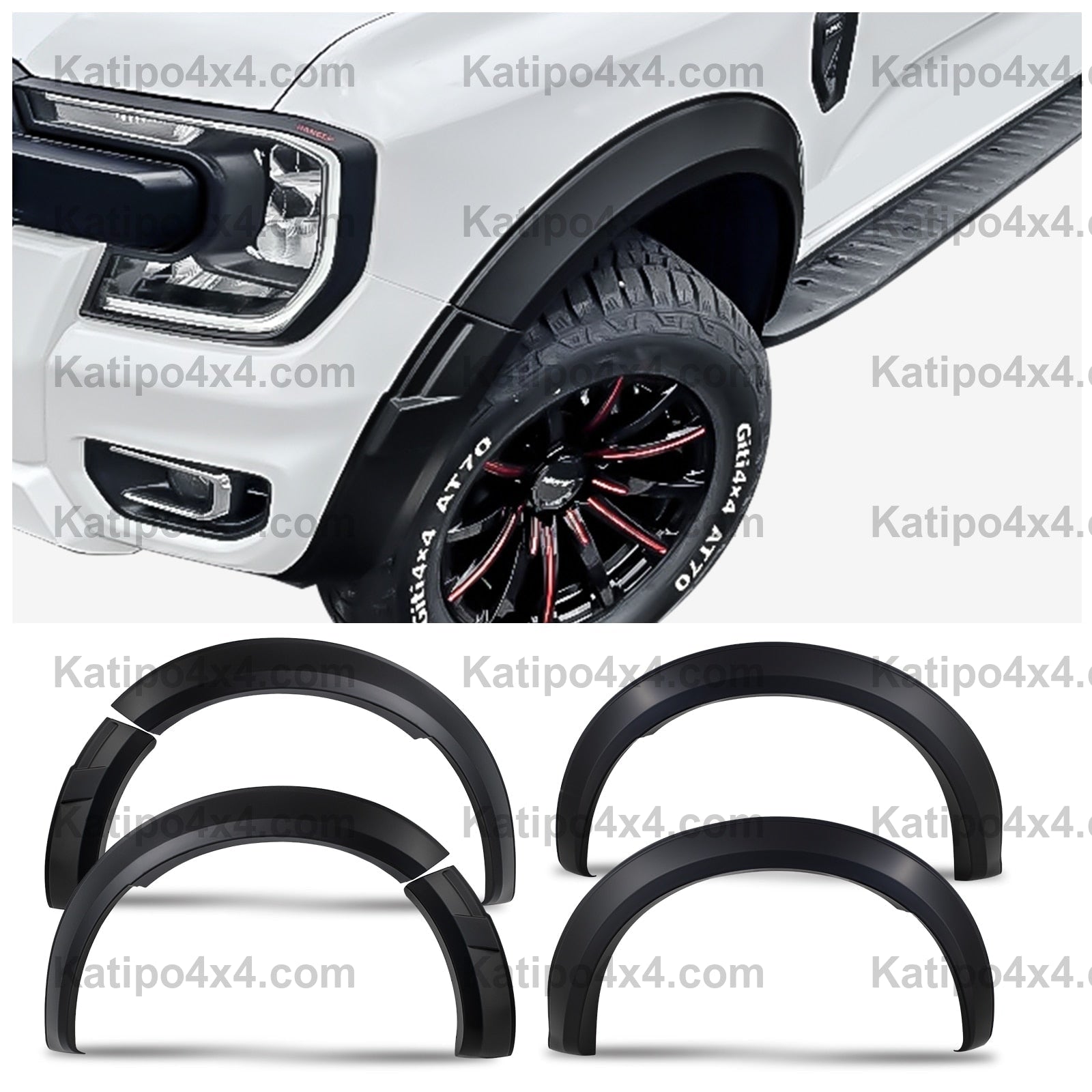 Fender Flares For Ford Ranger T9 2023+ NEXT-GEN WILDTRAK SPORT XLT XLS ...