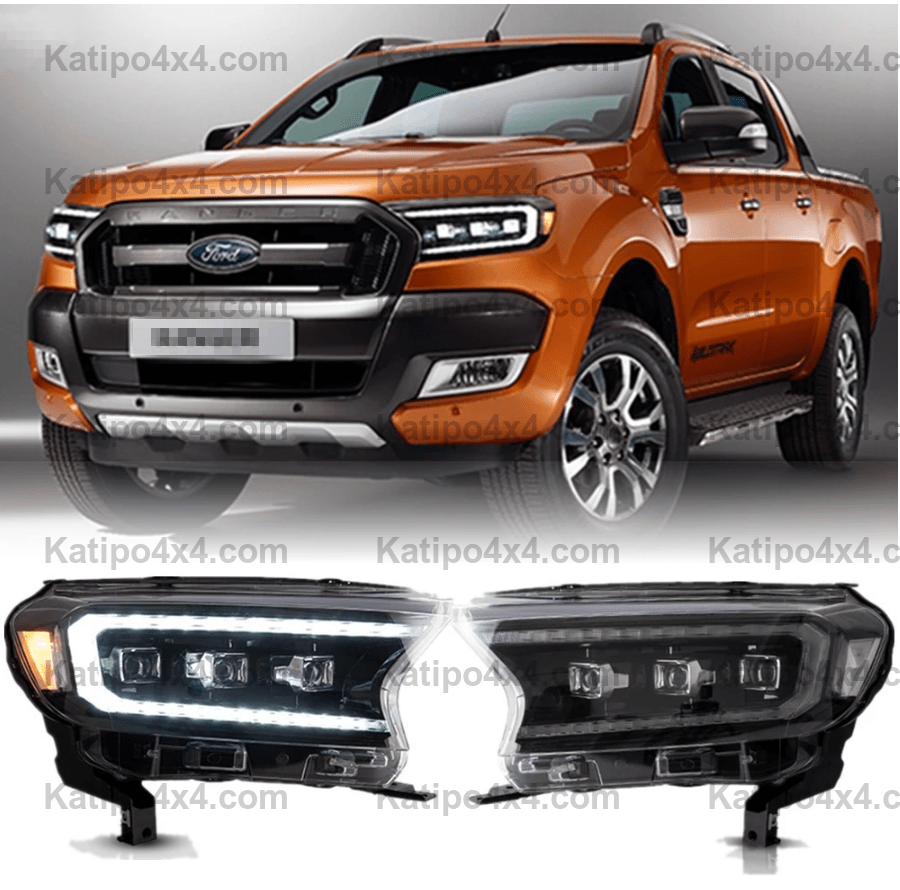 ( ROAD LEGAL LED HEADLIGHTS ) FORD RANGER, EVEREST, RAPTOR (2015-2022 ...