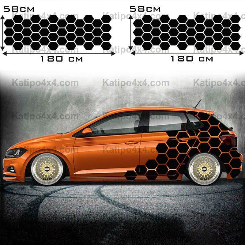 Honeycomb Side Sticker Rear Fender Sticker Car Sticker Suitable for an ...